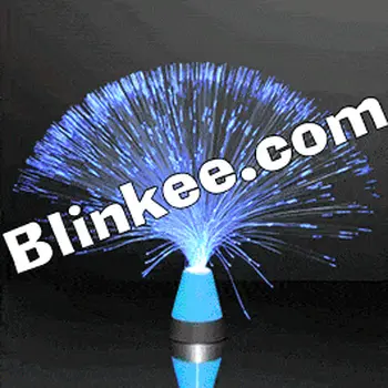 Fiber Optic Centerpiece with Blue Light Color Changing Base