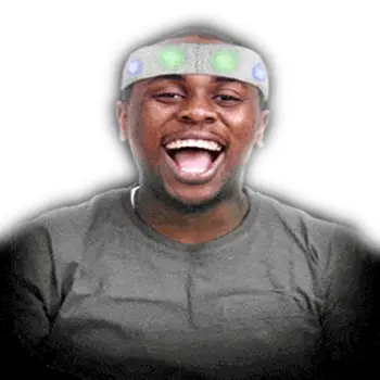 White Work Out LED Headband with Multicolor LEDs