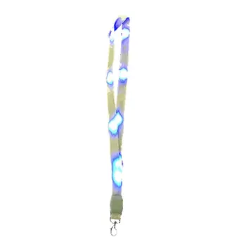 Blue LED Lanyard with Badge Clip for Conventions