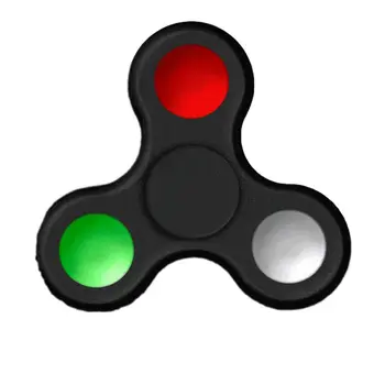 LED Light Up Black Multicolor EDC Fidget Spinner