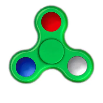 Green Spin Activated LED Light Up EDC Fidget Spinner