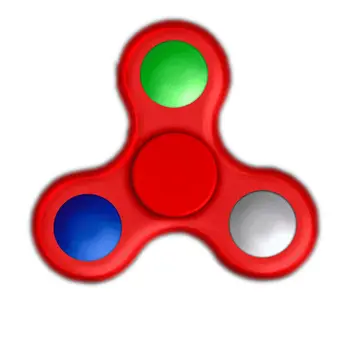 Red Spin Activated LED Light Up EDC Fidget Spinner