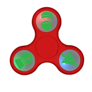 Flashing Red Christmas Santa Snowman Tree Pad Tri Fidget Spinner