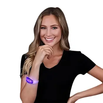 Sound Activated Purple LED Bracelet Wristbands for Concerts