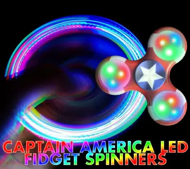 Light Up Pad Shield Finger Fidget Spinner