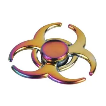 Rainbow Chameleon Biohazard Metal EDC Fidget Spinner