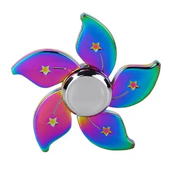 Rainbow Chameleon Flower Metal EDC Fidget Spinner
