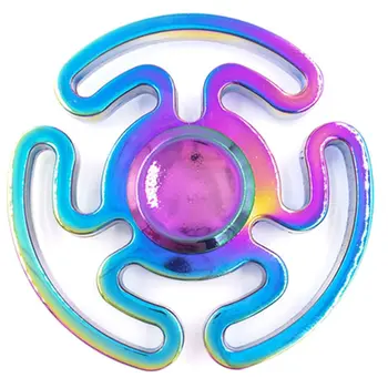 Rainbow Chameleon Tee Frame Metal EDC Fidget Spinner