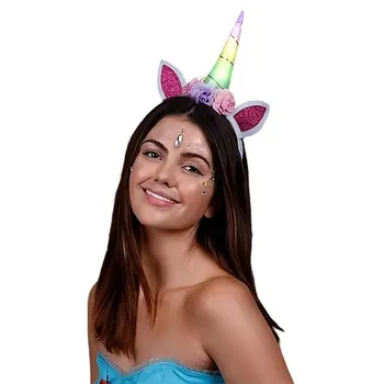 Light Up Color Change Unicorn Horn Flower Headband
