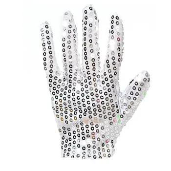 Adult Size Non Light Up Jacko Thriller Beat It Billie Jean Left Hand Sequin Glove