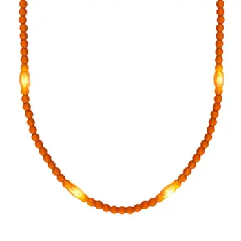 Opaque Round Still Light No Flash Orange Beads