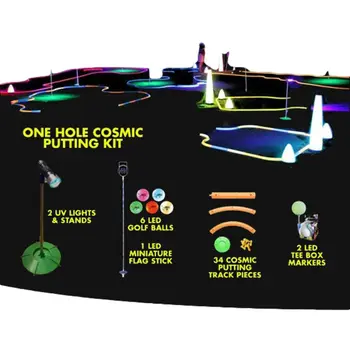 Glow in the Dark Miniature Golf Putting Kit Outdoor