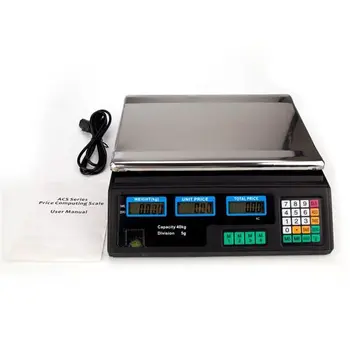 Electronic Professional Digital Price Computing Scale for Food Meat Vegetable ACS-30 40kg/5g