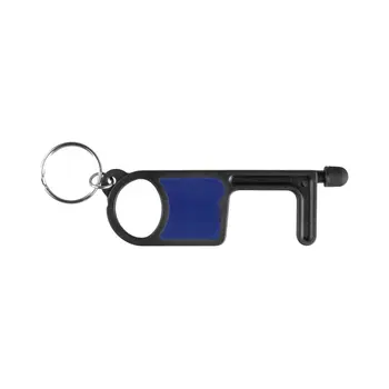 Pack of 150 No Touch Tool Carry On Door Opener with Key Ring and Stylus Blue