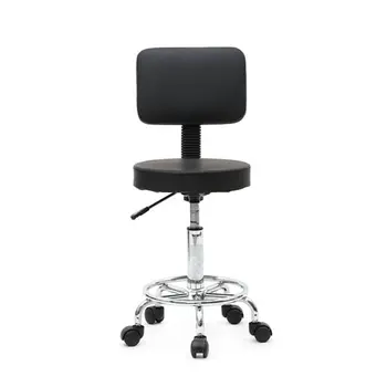 Black Round Adjustable High Quality Salon Stool