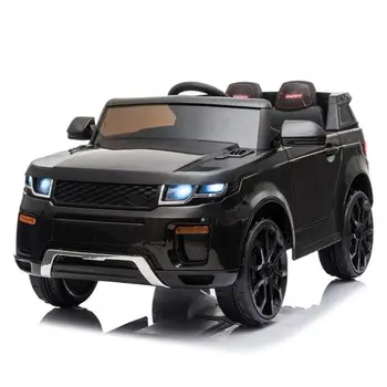 Chargeable Car for Kids 12V Remote Control 2.4GHZ USB LED Lights Black