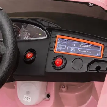 Chargeable Car for Kids 12V Remote Control 2.4GHZ USB LED Lights Pink