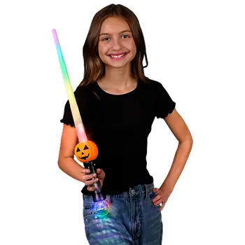 Light Up Expandable Pumpkin Jack O Lantern Saber Prism Sword