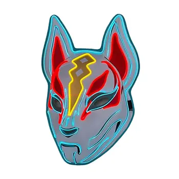 Electro Luminescent Fox Drift LED Mask Blue Yellow