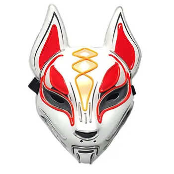 Electro Luminescent Fox Drift LED Mask Purple Aqua