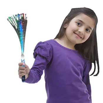 Fiber Optic Wand with Multicolor LEDs Transparent Handle