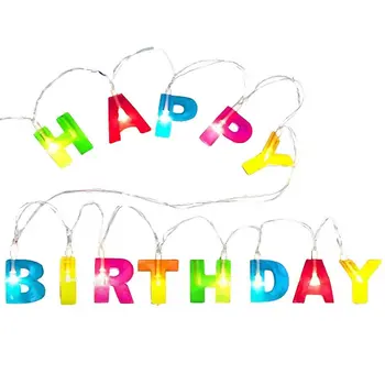 Light Up Happy Birthday LED String Lights Decoration
