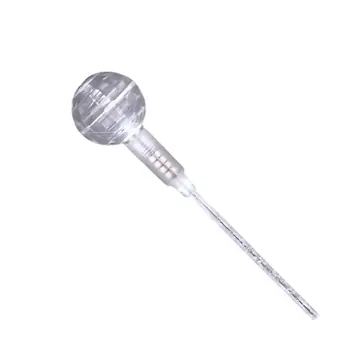 White Cocktail Light Up Projecting Disco Ball Swizzle Stick Drink Stirrer