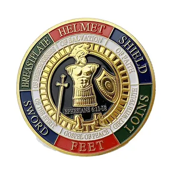 Solemnity Edition Put on the Whole Armor of God Christian Gold Plated Coin