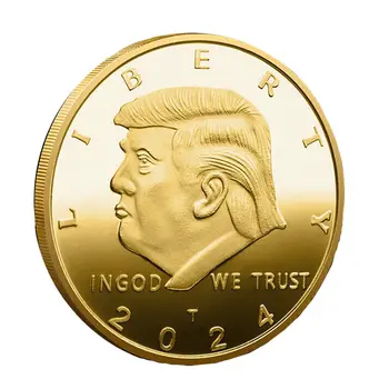 2024 Liberty Donald Trump Gold Plated Commemorative Tribute Coin