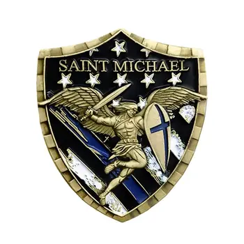 Police Officer Law Enforcement Saint Michael 3D Commemorative Thanksgiving Coin