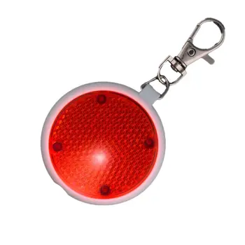 Red Round Personal Safety Emergency Keychain Set Flashlight Blinkers