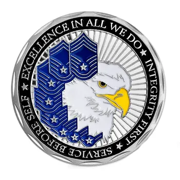 The Airman's Creed United States Air Force Patriotic Challenge Silver Plated Eagle Coin