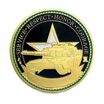 Military Prayer Gold Plated Coin for Soldiers