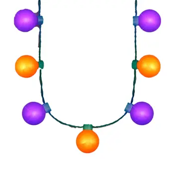 Large Light Party Globes Halloween Parade Necklace