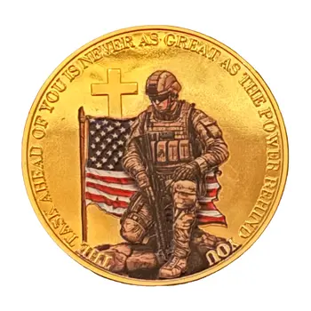 Sniper The Task Ahead of You Challenge Tribute Gold Plated Coin