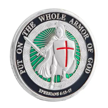 Put on the Whole Armor of God Christian Silver Plated Coin