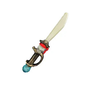 Light Up Pirate Katana Skull Bubble Wand with Robotic Sounds