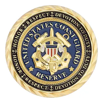 Semper Paratus US Coast Guard Commemorative Gold Plated Coin