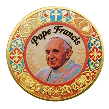 Pope Francis Commemorative Gold Plated Faith Coin