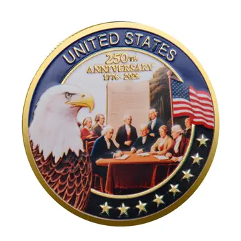 250th Anniversary of the United States Commemorative Gold Plated Coin Founders Edition