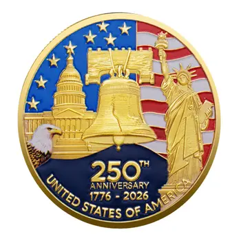 Independence Edition 250th Anniversary of the United States Commemorative Gold Plated Coin