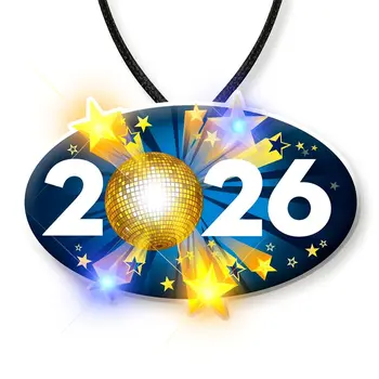 2026 Happy New Year Graduation Party Body Light Necklace