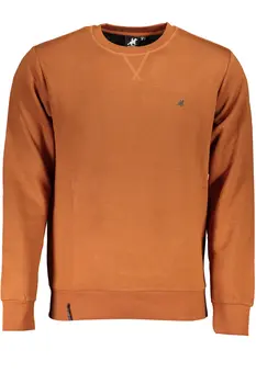 US GRAND MEN'S BROWN ZIP-UP SWEATSHIRT