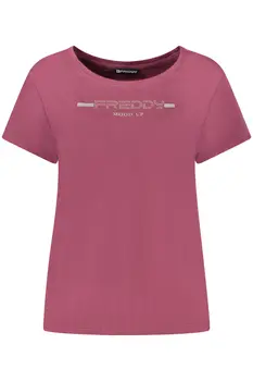 FREDDY WOMEN'S PURPLE SHORT-SLEEVE T-SHIRT