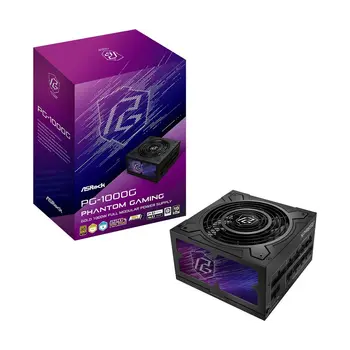 AS-Rock 1000W Phantom Gaming 80+ Gold Moduláris Tápegység - Fekete