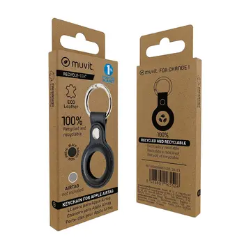 Keychain Muvit Black AirTag Case