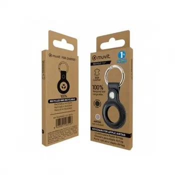 Keychain Muvit Black AirTag Case