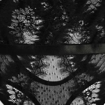 Eyelash Lace Deep V Bodysuit