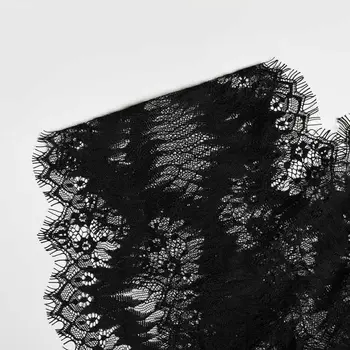 Eyelash Lace Deep V Bodysuit