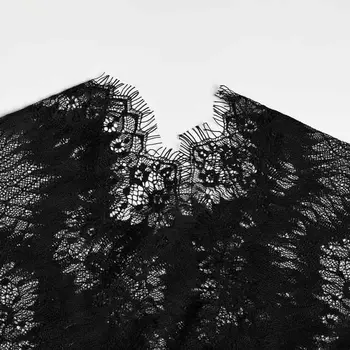 Eyelash Lace Deep V Bodysuit